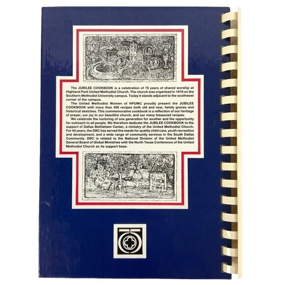 The Jubilee Of Our Many Blessings Cookbook Highland Park UMC 1991 Spiral Bound - Picture 3 of 11
